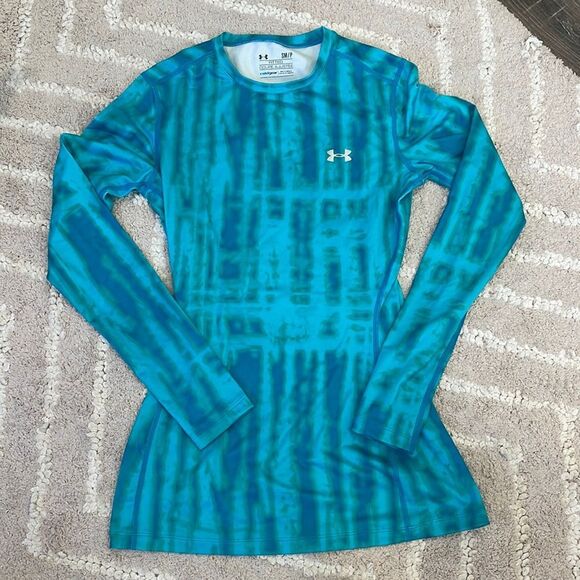 Blue/Green Under Armour‎ Fitted Coldear top - Picture 1 of 3